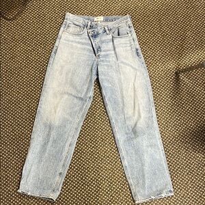 Light Blue Denim Jeans AGOLDE criss cross jean